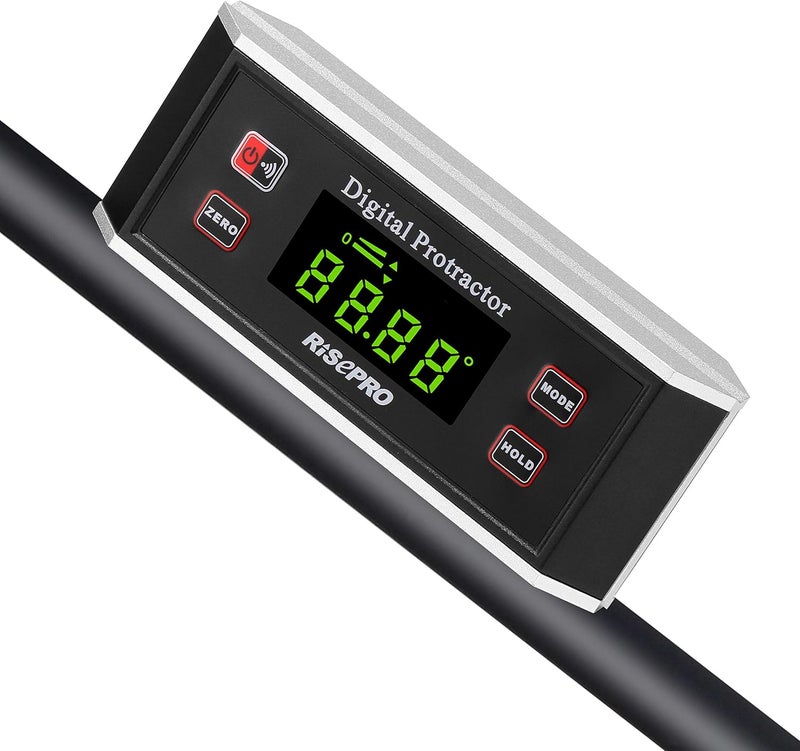 RISEPRO Inclinometer, ® Digital Protractor Angle Finder Level Inclinometer Magnetic V-Groove 0~360 degree with Backlight 82413B - Image 1